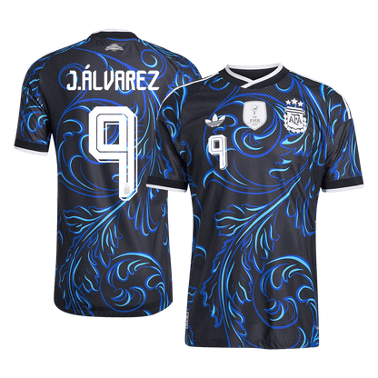 Męska koszulka Argentyny wyjazdowa J. ÁLVAREZ #9 wersja zawodnicza - Mundial 2026