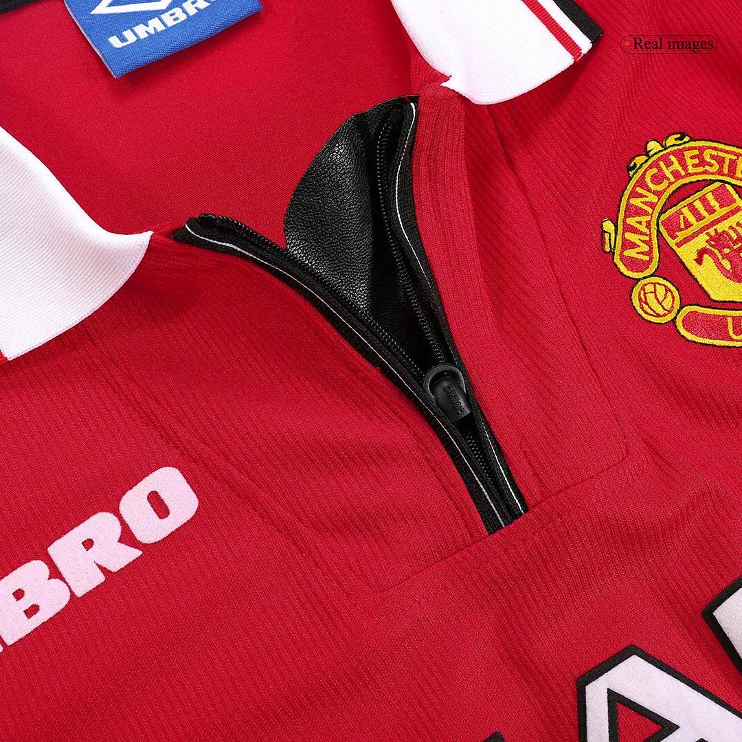 Męska Koszulka Retro MU 1998/00 Czerwona - Topowe Koszulki Pilkarskie Sklep Internetowy