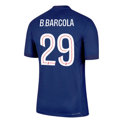 Męska Koszulka Domowa PSG B.BARCOLA #29 Wersja Piłkarska 2025/26 - Slim Fit - Topowe Koszulki Pilkarskie Sklep Internetowy