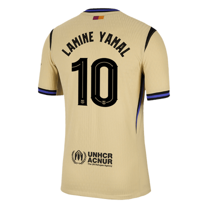 Męska Koszulka Wyjazdowa FC Barcelona LAMINE YAMAL #10 Wersja Piłkarska 2025/26 - UCL - Slim Fit