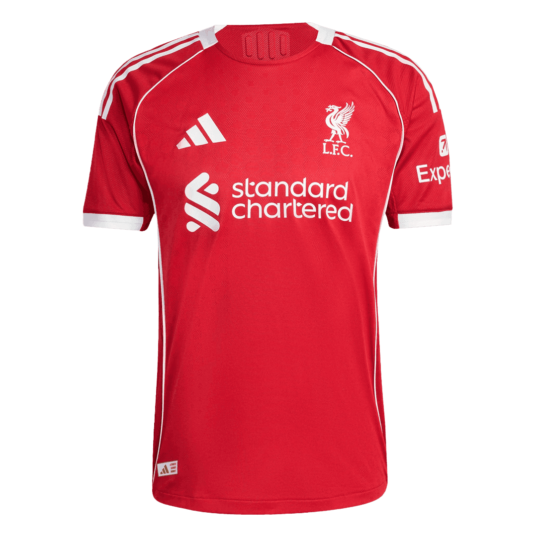 Męska Koszulka Domowa Liverpool KERKEZ #6 Wersja Piłkarska 2025/26 - Slim Fit - Topowe Koszulki Pilkarskie Sklep Internetowy