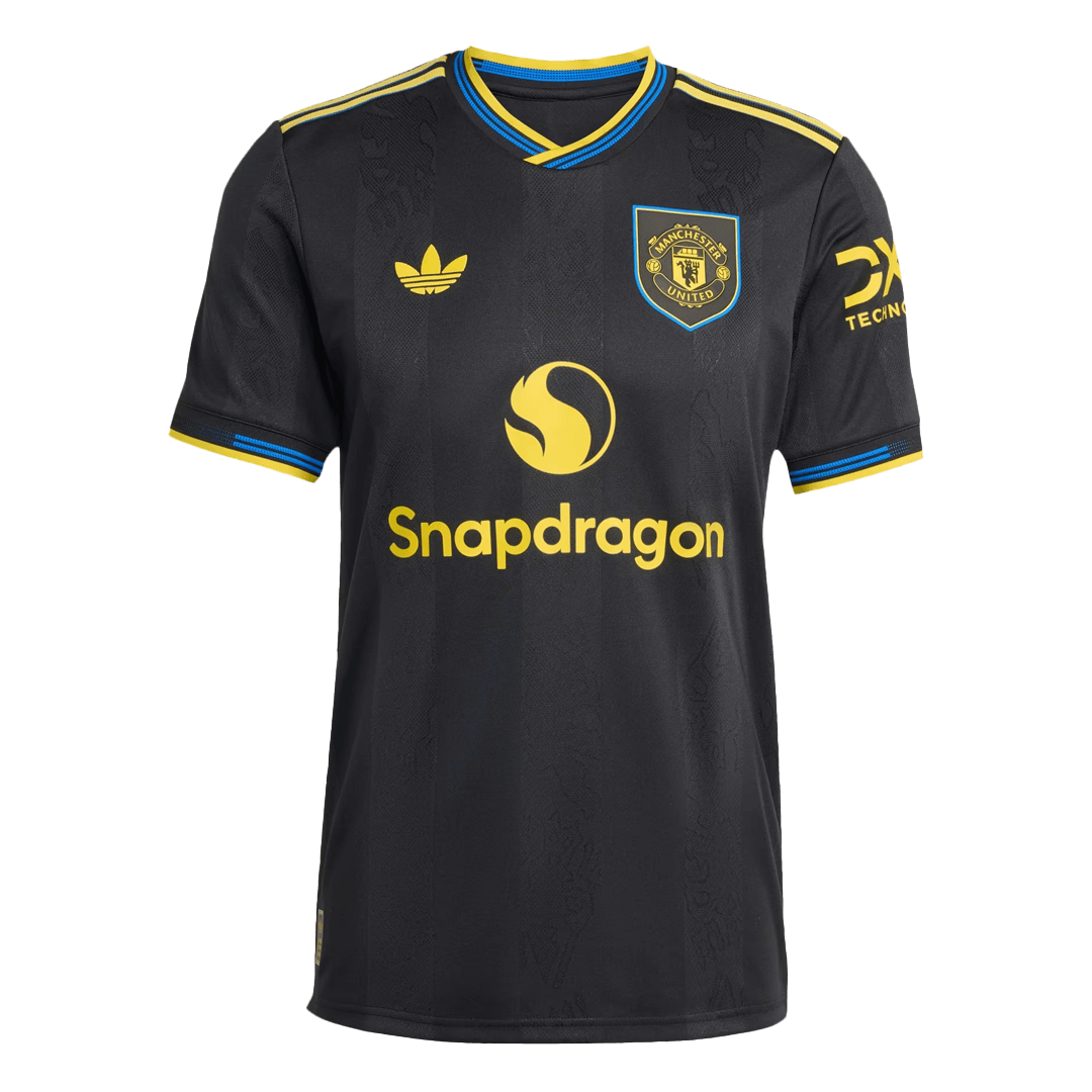Męska Koszulka Trzecia Wyjazdowa Manchester United Wersja Piłkarska 2025/26 - Slim Fit