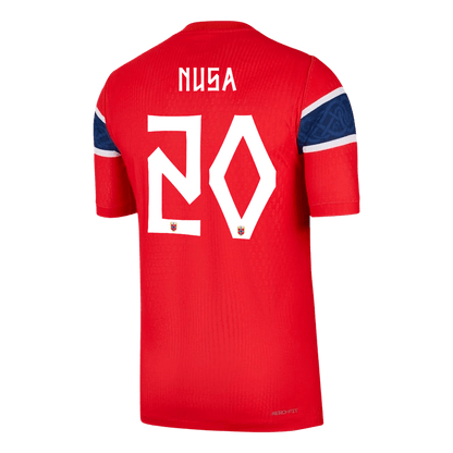 Męska koszulka Norwegii domowa NUSA #20 wersja zawodnicza – Mundial 2026
