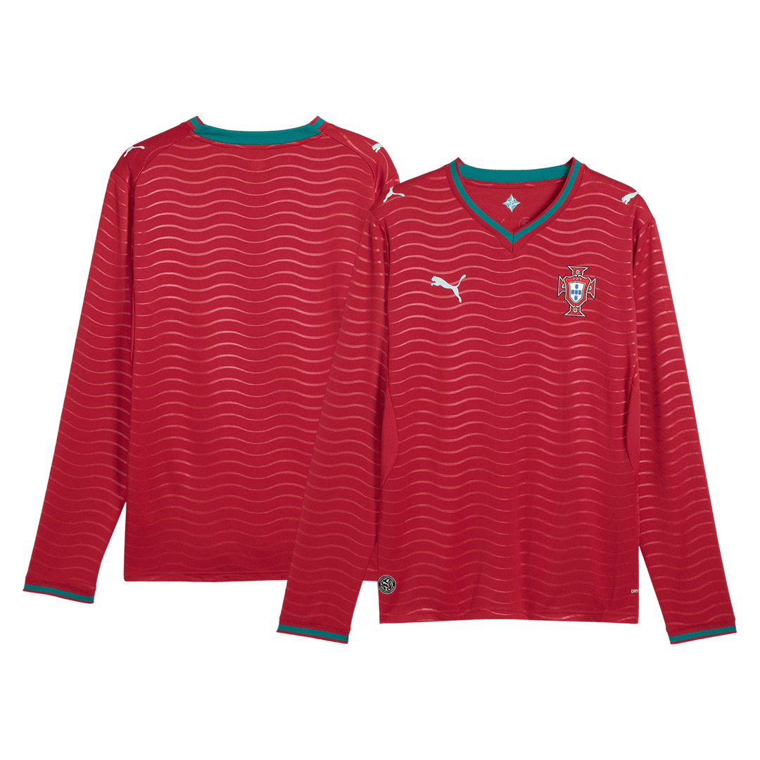 Męska Koszulka Domowa Portugal 2026 z Długim Rękawem - World Cup