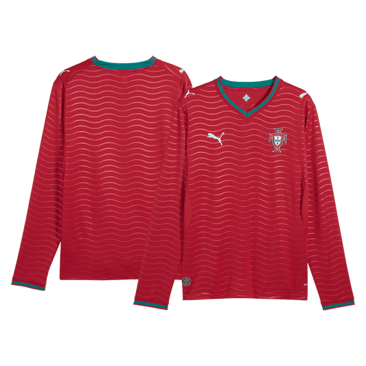 Męska Koszulka Domowa Portugal 2026 z Długim Rękawem - World Cup