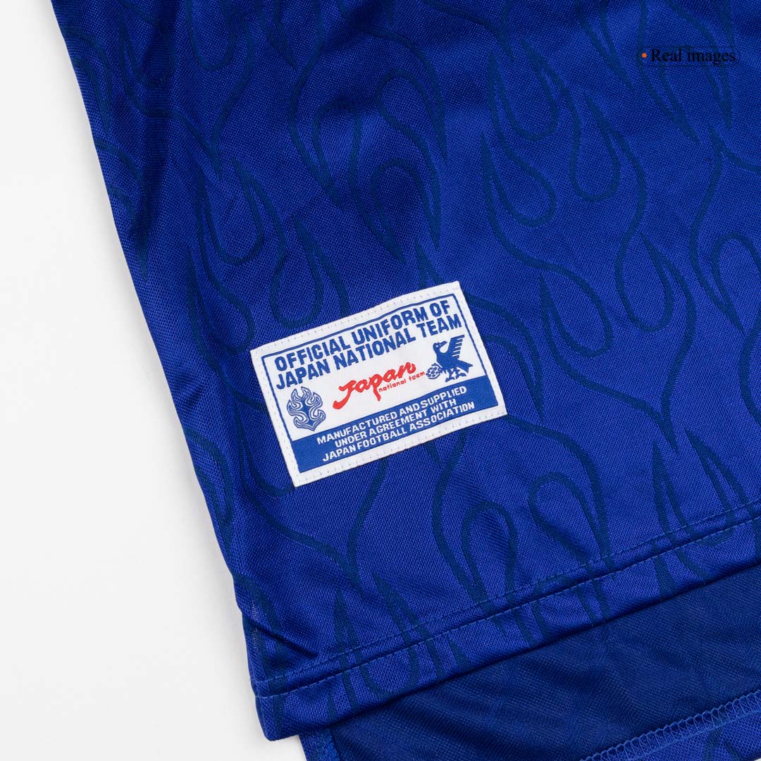 Męska Koszulka Retro Domowa Japan 1998 z Długim Rękawem - World Cup