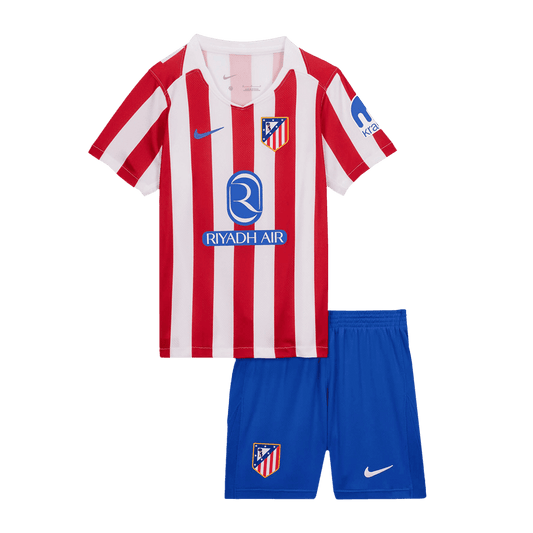 Dziecięcy Zestaw Domowy Atletico Madryt (Koszulka+Spodenki) 2025/26 - Topowe Koszulki Pilkarskie Sklep Internetowy