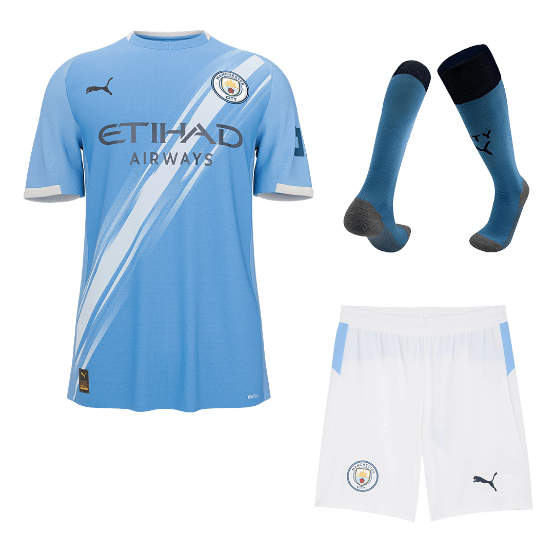 Męski Zestaw Domowa Manchester City (Koszulka + Spodenki + Skarpety) 2025/26 [PREMIUM]