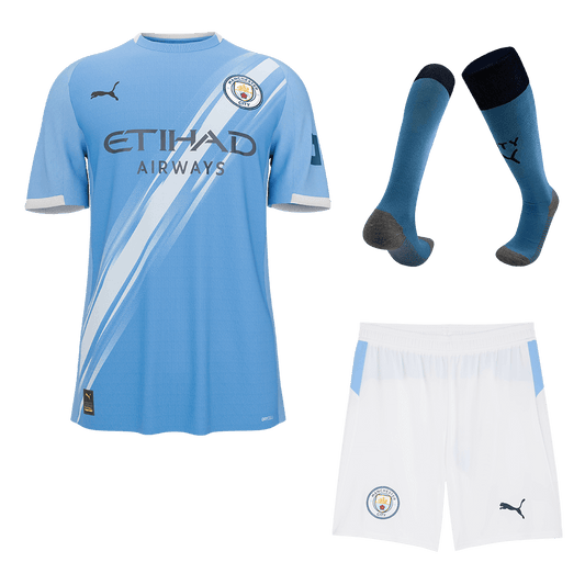Męski Zestaw Domowa Manchester City (Koszulka + Spodenki + Skarpety) 2025/26 [PREMIUM]