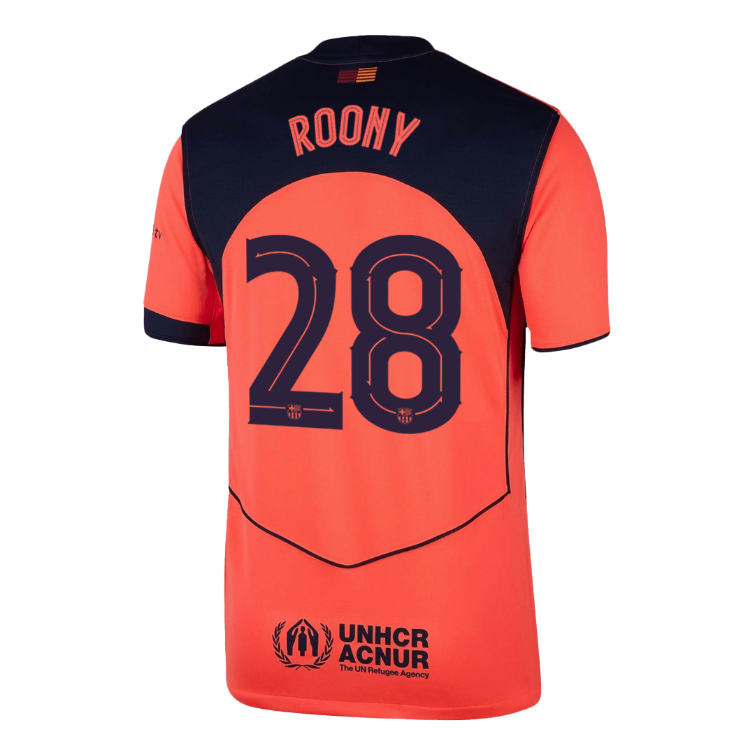 Męska Koszulka Trzecia Wyjazdowa Barcelona ROONY #28 2025/26