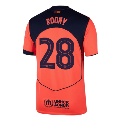 Męska Koszulka Trzecia Wyjazdowa Barcelona ROONY #28 2025/26