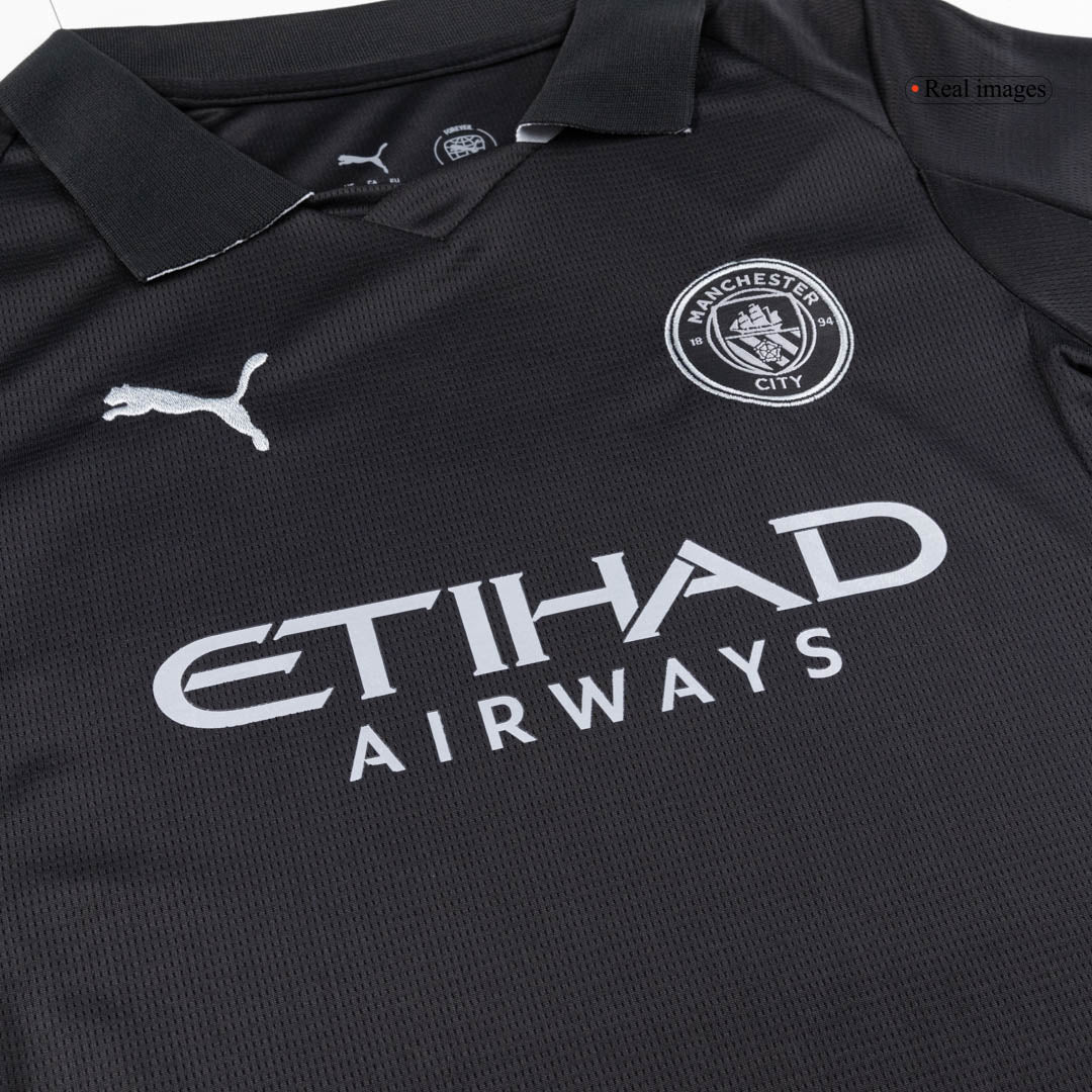 Dziecięcy Zestaw Wyjazdowa Manchester City (Koszulka + Spodenki + Skarpety) 2025/26