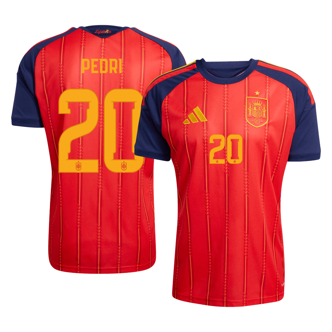 Męska koszulka Hiszpanii domowa PEDRI #20 - Mundial 2026 [PREMIUM]