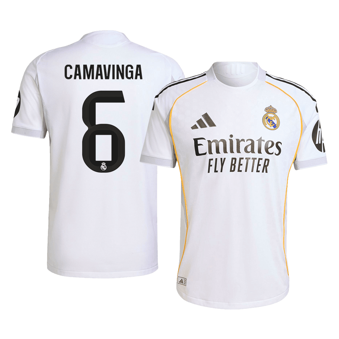 Męska Koszulka Domowa Real Madrid CAMAVINGA #6 Wersja Piłkarska 2025/26 - Slim Fit - Topowe Koszulki Pilkarskie Sklep Internetowy