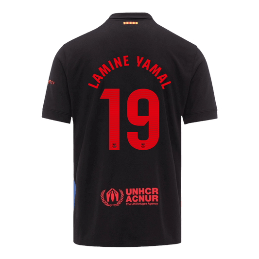 Koszulka Barcelona wyjazdowa 2024/25 LAMINE YAMAL #19 - Spotify Logo Without Text - Topowe Koszulki Pilkarskie Sklep Internetowy