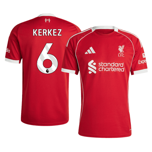 Męska Koszulka Domowa Liverpool KERKEZ #6 2025/26 - Topowe Koszulki Pilkarskie Sklep Internetowy