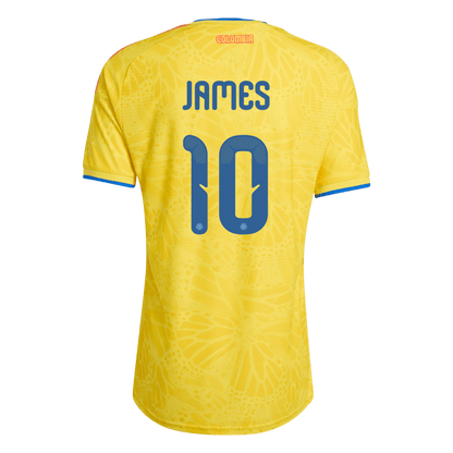 Męska koszulka Kolumbii domowa JAMES #10 wersja zawodnicza – Mundial 2026