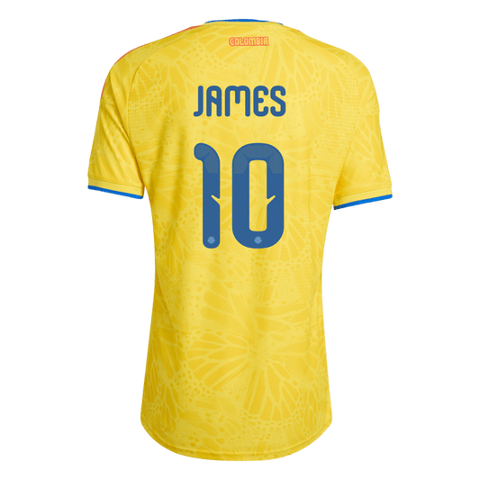 Męska koszulka Kolumbii domowa JAMES #10 wersja zawodnicza – Mundial 2026