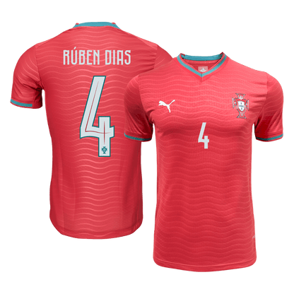 Męska koszulka Portugalii domowa RÚBEN DIAS #4 wersja zawodnicza – Mundial 2026