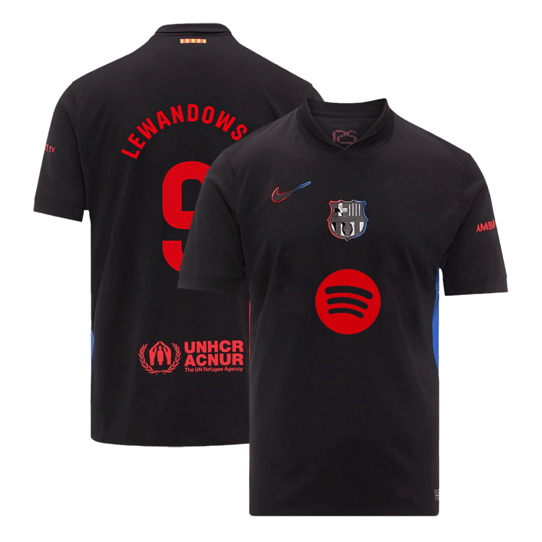 Koszulka Barcelona wyjazdowa 2024/25 LEWANDOWSKI #9 - Spotify Logo Without Text - Topowe Koszulki Pilkarskie Sklep Internetowy