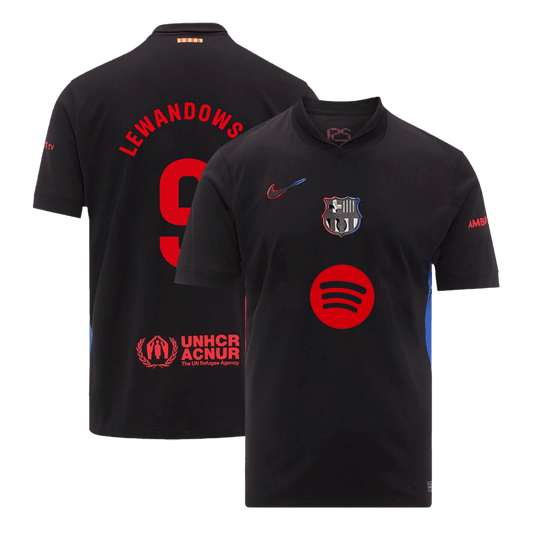 Koszulka Barcelona wyjazdowa 2024/25 LEWANDOWSKI #9 - Spotify Logo Without Text - Topowe Koszulki Pilkarskie Sklep Internetowy
