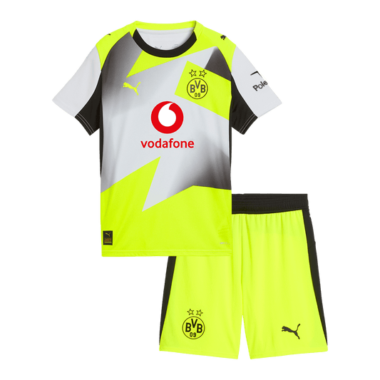 Dziecięcy Zestaw Wyjazdowa Borussia Dortmund (Koszulka+Spodenki) 2025/26