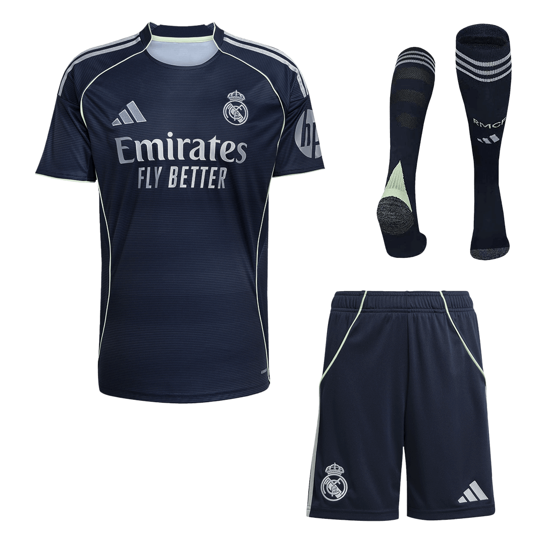 Męski Zestaw Wyjazdowa Real Madrid (Koszulka + Spodenki + Skarpety) 2025/26 [PREMIUM]