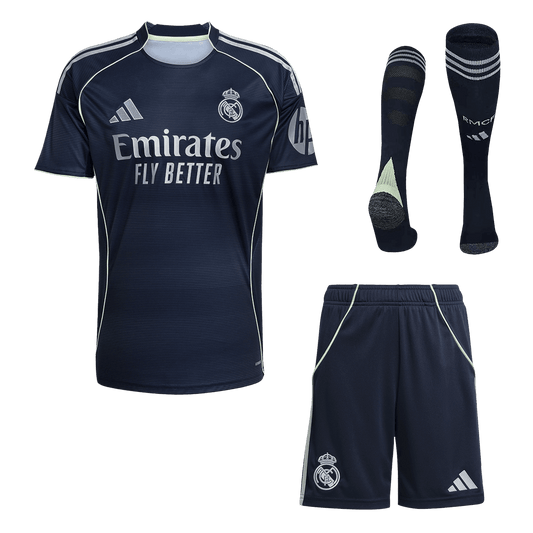 Męski Zestaw Wyjazdowa Real Madrid (Koszulka + Spodenki + Skarpety) 2025/26 [PREMIUM]