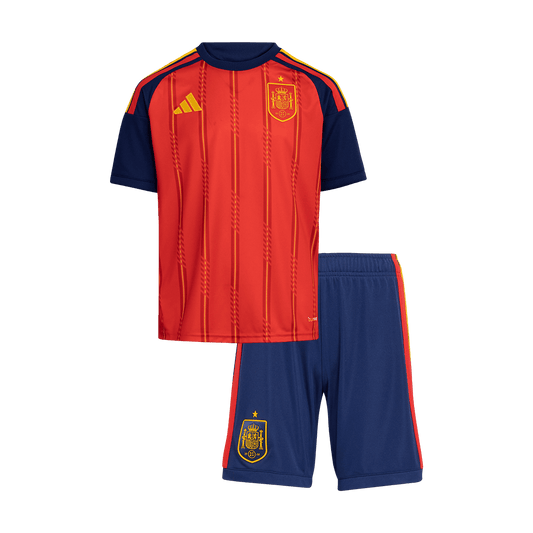 Dziecięcy Zestaw Domowa Spain (Koszulka+Spodenki) World Cup 2026