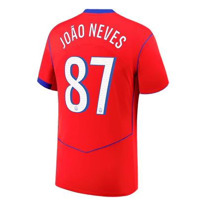 Męska Koszulka Trzecia Wyjazdowa PSG JOÃO NEVES #87 2025/26