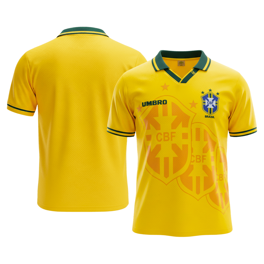 Męska Koszulka Retro Domowa Brazil 1994