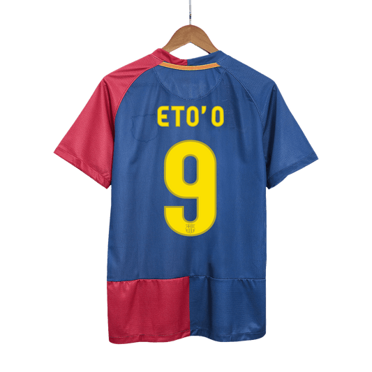 ETO'O #9 Męska retro koszulka piłkarska Barcelona domowa z sezonu 08/09 - UCL Final - Topowe Koszulki Pilkarskie Sklep Internetowy