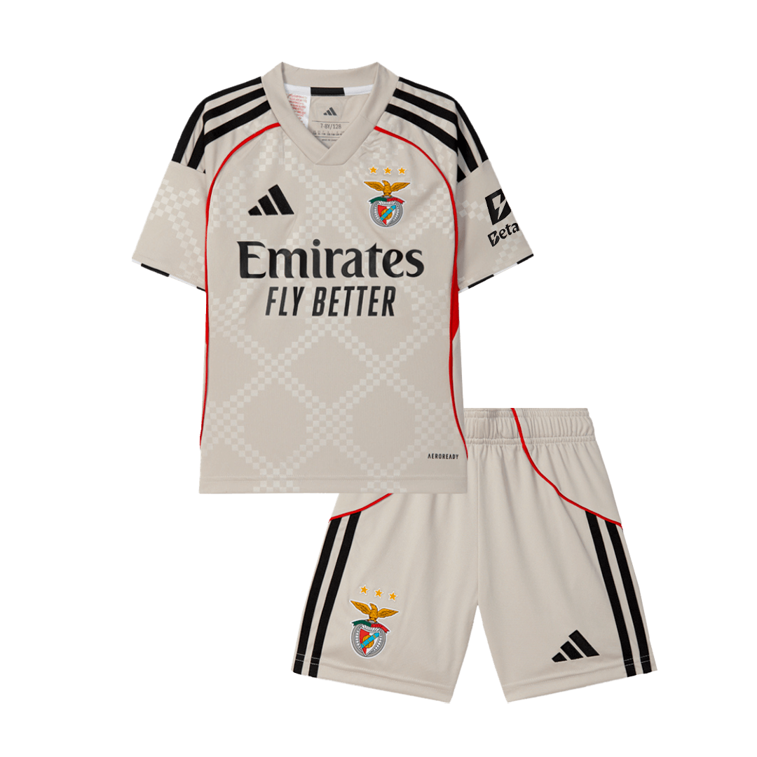 Dziecięcy Zestaw Wyjazdowa Benfica (Koszulka+Spodenki) 2025/26