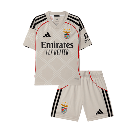 Dziecięcy Zestaw Wyjazdowa Benfica (Koszulka+Spodenki) 2025/26