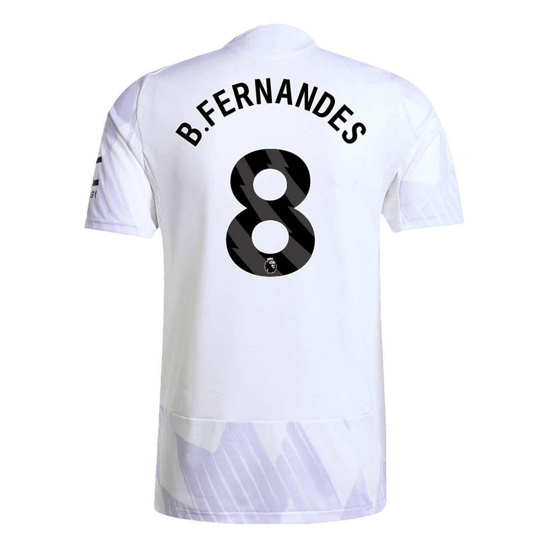 Męska Koszulka Wyjazdowa Manchester United B.FERNANDES #8 Wersja Piłkarska 2025/26 - Slim Fit - Topowe Koszulki Pilkarskie Sklep Internetowy