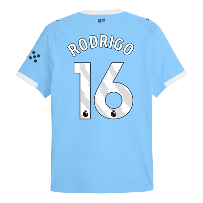Męska Koszulka Domowa Manchester City RODRIGO #16 Wersja Piłkarska 2025/26 - Slim Fit - Topowe Koszulki Pilkarskie Sklep Internetowy