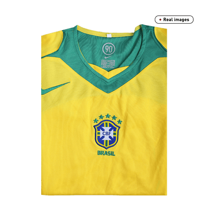 Męska Koszulka Retro Domowa Brazil 2004 - Topowe Koszulki Pilkarskie Sklep Internetowy