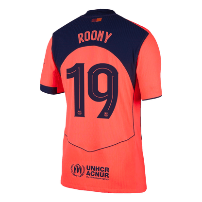 Męska Koszulka Trzecia Wyjazdowa Barcelona ROONY #19 Wersja Piłkarska 2025/26 - UCL - Slim Fit
