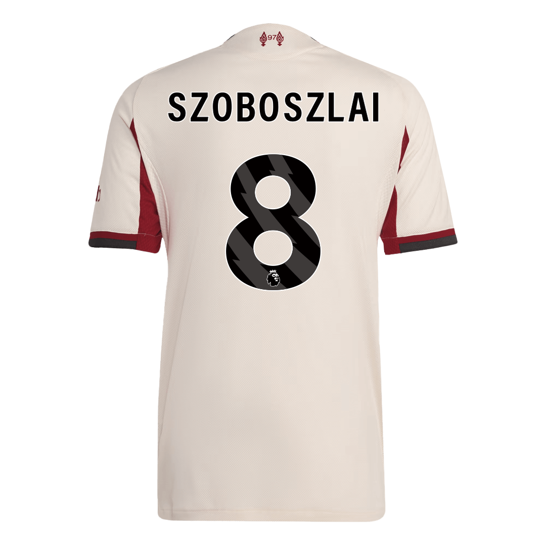 Męska Koszulka Wyjazdowa Liverpool SZOBOSZLAI #8 Wersja Piłkarska 2025/26 - Slim Fit