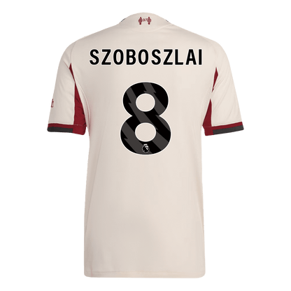 Męska Koszulka Wyjazdowa Liverpool SZOBOSZLAI #8 Wersja Piłkarska 2025/26 - Slim Fit