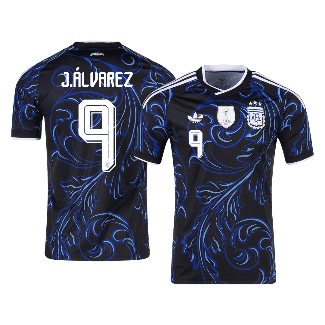 Męska koszulka Argentyny wyjazdowa J. ÁLVAREZ #9 - Mundial 2026