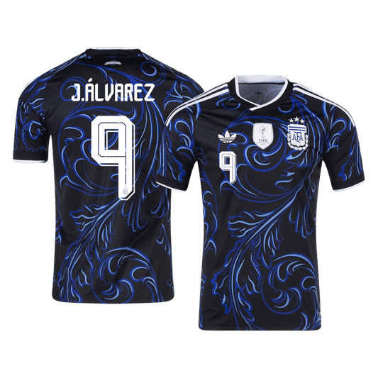 Męska koszulka Argentyny wyjazdowa J. ÁLVAREZ #9 - Mundial 2026