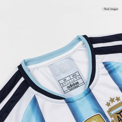 Dziecięcy zestaw Argentyny domowa MESSI #10 (Koszulka+Spodenki) - Mundial 2026 [PREMIUM]