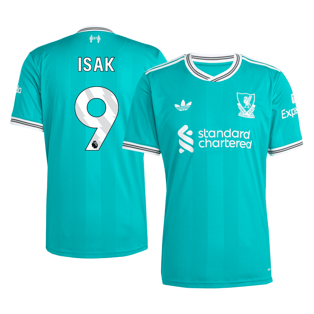 Męska Koszulka Trzecia Wyjazdowa Liverpool ISAK #9 2025/26 - Topowe Koszulki Pilkarskie Sklep Internetowy