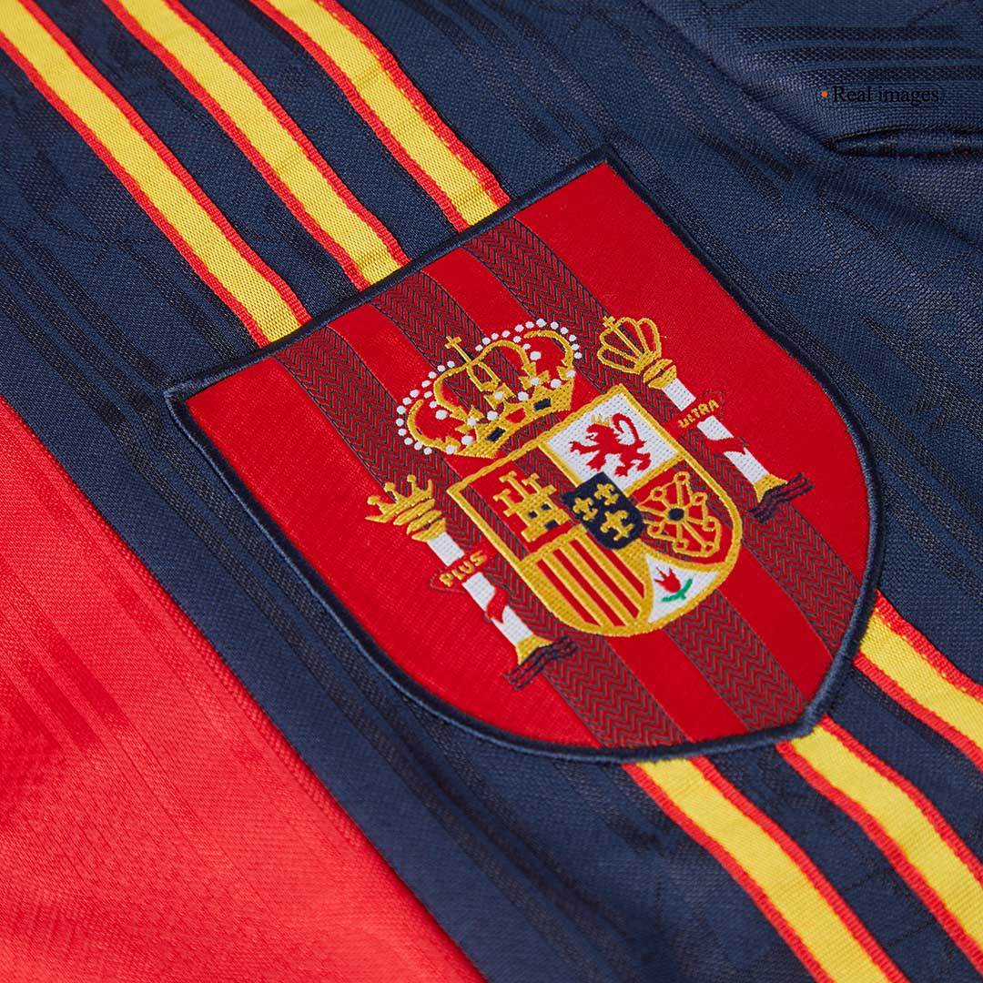 Męska Koszulka Retro Domowa Spain 1996 - Topowe Koszulki Pilkarskie Sklep Internetowy
