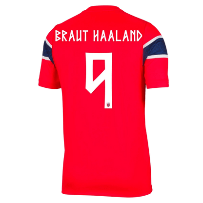 Męska koszulka Norwegii domowa BRAUT HAALAND #9 wersja zawodnicza – Mundial 2026