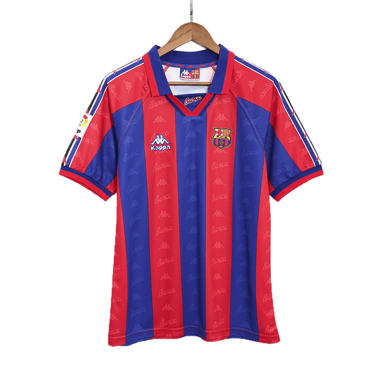 Koszulka Retro Domowa Barcelona 1996/97 - Topowe Koszulki Pilkarskie Sklep Internetowy